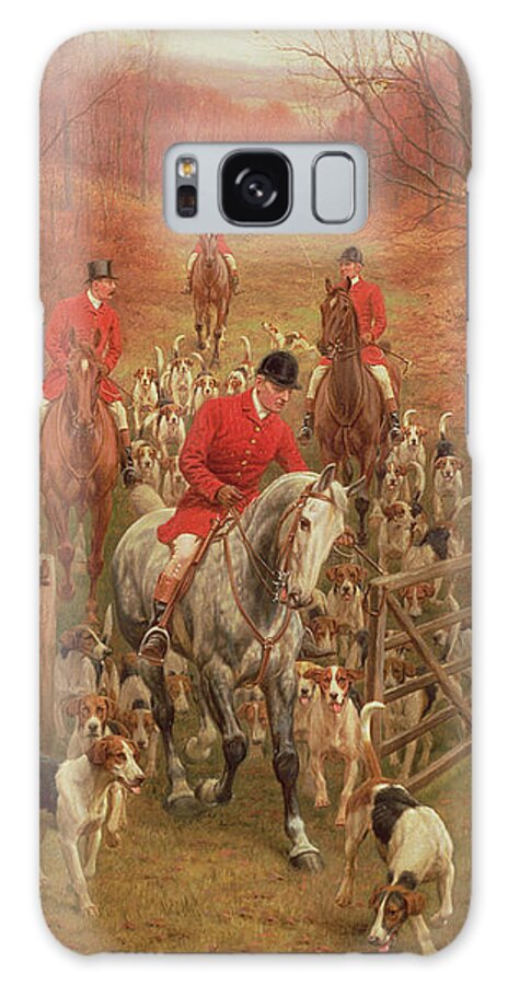 Foxhunting Galaxy Case featuring the painting On The Scent, 1906 by Edward Algernon Stuart Douglas