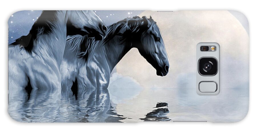 Horses Galaxy Case featuring the photograph Once In A Blue Moon by Shannon Story