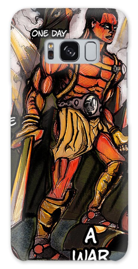 Greek Galaxy S8 Case featuring the painting One Day There Was A War by John Gholson