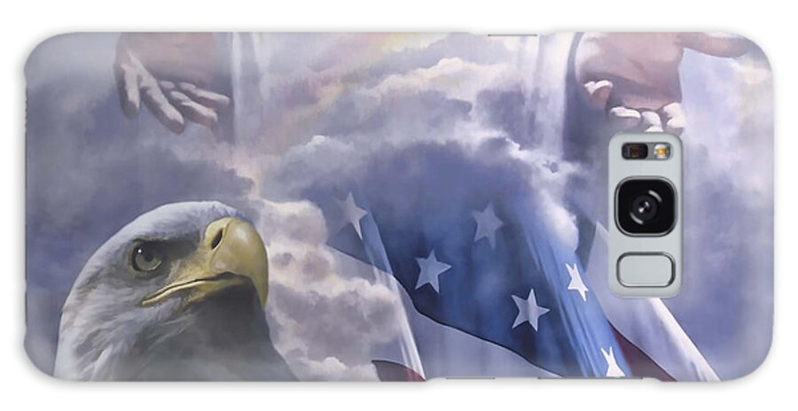 America Galaxy Case featuring the painting One Nation Under God by Danny Hahlbohm