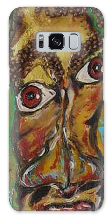 African Collection Galaxy Case featuring the painting One Too Many by Lucy Matta