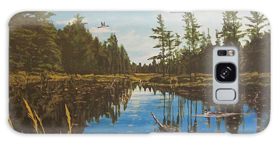 O'neal Lake Galaxy Case featuring the painting O'Neal Lake by Wendy Shoults