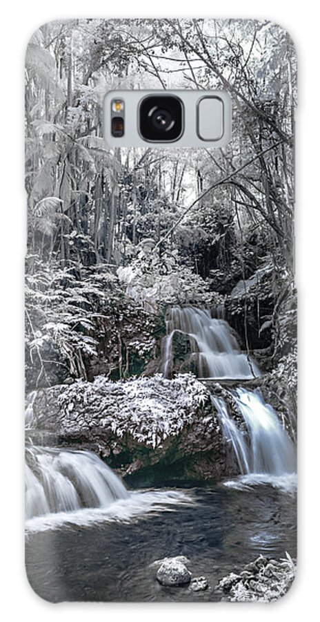 720 Nm Galaxy Case featuring the photograph Onomea Falls in Infrared 2 by Jason Chu