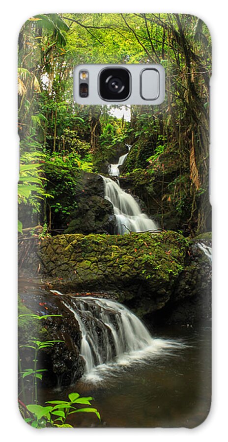 Waterfall Galaxy Case featuring the photograph Onomea Falls by James Eddy