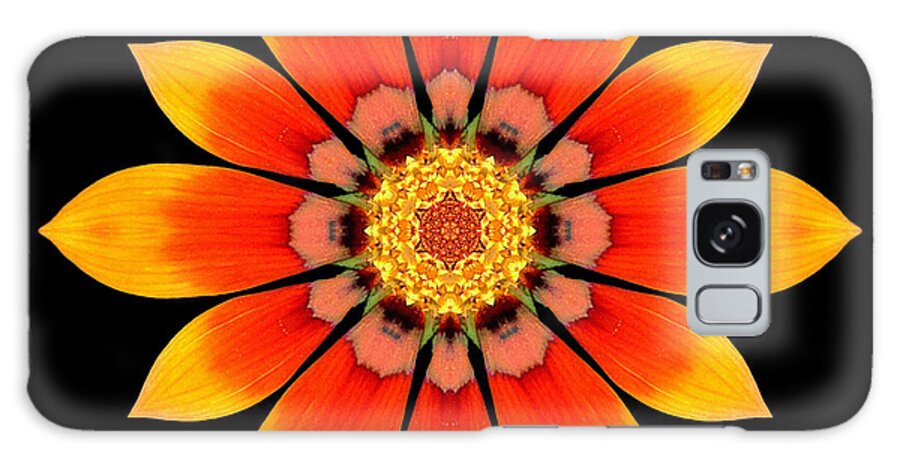 Flower Galaxy Case featuring the photograph Orange Gazania I Flower Mandala by David J Bookbinder