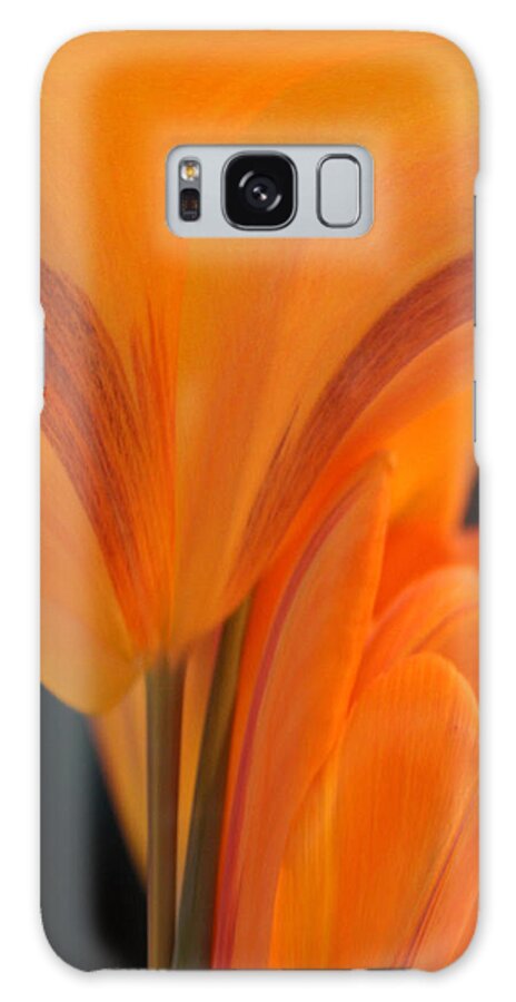 Flowers Galaxy Case featuring the photograph Orange Tulip Tower by Jim Baker