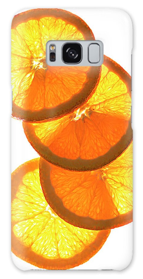 Orange Color Galaxy Case featuring the photograph Oranges On White by Jack Andersen
