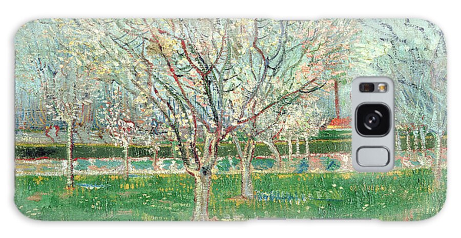 Vincent Van Gogh Galaxy Case featuring the painting Orchard In Blossom, 1880 by Vincent van Gogh