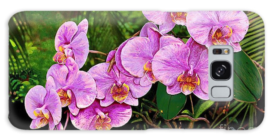 Orchids Galaxy Case featuring the painting Orchidstra by Jackie Case