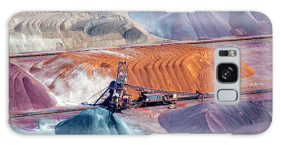 Orange Color Galaxy Case featuring the photograph Ore And Conveyor Belt Aerial by Opla