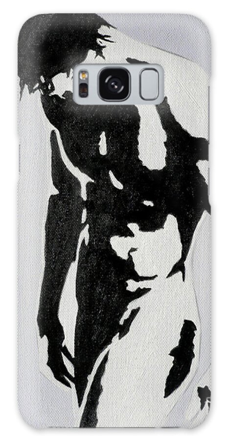 Original Galaxy S8 Case featuring the painting Original Black An White Acrylic Paint Man Gay Art -male Nude#16-2-4-17 by Hongtao Huang