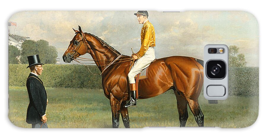Racehorse Galaxy Case featuring the painting Ormonde Winner of the 1886 Derby by Emil Adam