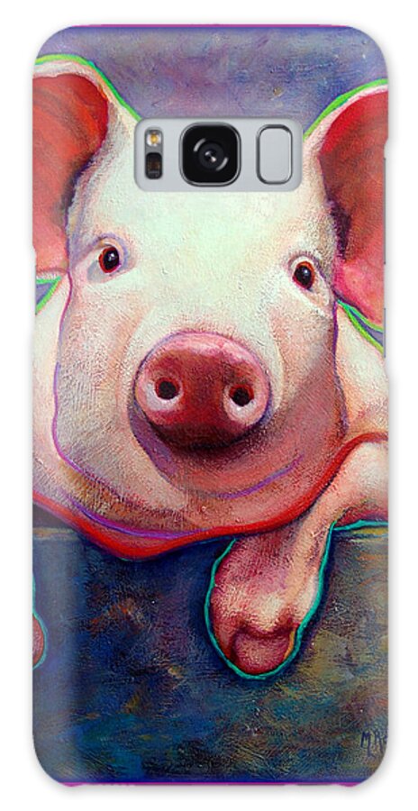 Pork Galaxy Case featuring the painting Oscar Meyerberg by MarvL Roussan
