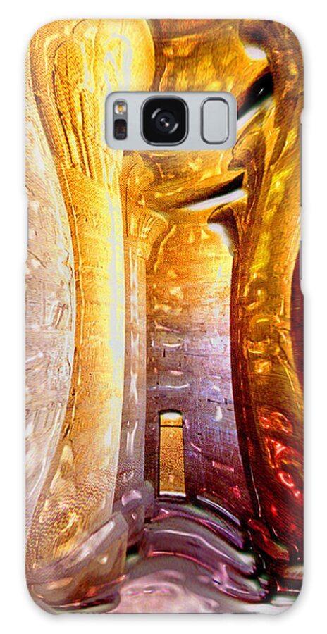 Columns Melting Wavering Galaxy S8 Case featuring the digital art Osiris had one to many. by Phillip Mossbarger