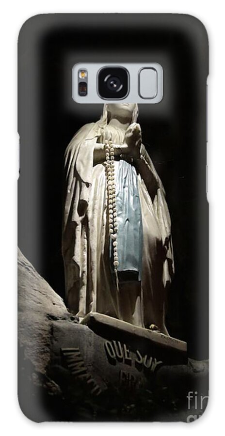 Lourdes Galaxy Case featuring the photograph Our Lady of Lourdes Grotto at Night by Carol Groenen