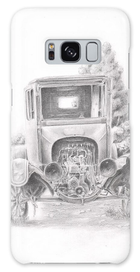 Car Galaxy Case featuring the drawing Out to Pasture by Pris Hardy