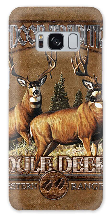 Cynthie Fisher Galaxy Case featuring the painting Outdoor Traditions Mule deer by JQ Licensing