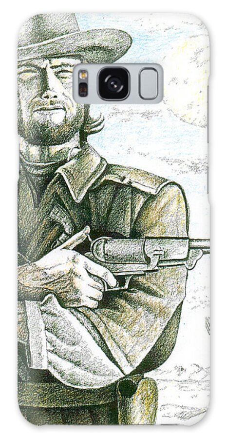 Art Galaxy Case featuring the drawing Outlaw Josey Wales by Bern Miller