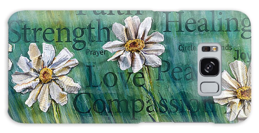 Daisy Galaxy Case featuring the painting Overcome by Lisa Jaworski