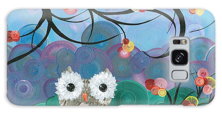Owls Galaxy Case featuring the painting Owl Expressions - 03 by MiMi Stirn