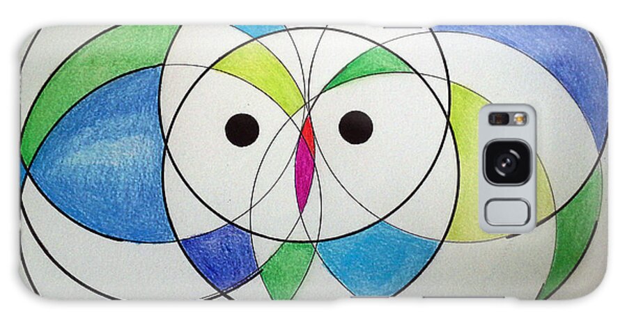 Owl Galaxy Case featuring the mixed media Owl by Loretta Nash