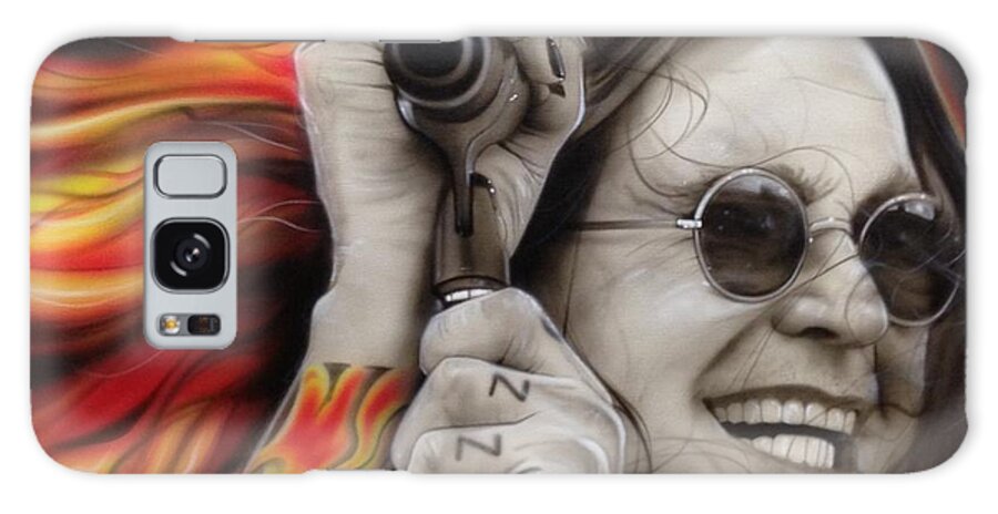 Ozzy Osbourne Galaxy Case featuring the painting Ozzy's Fire by Christian Chapman Art