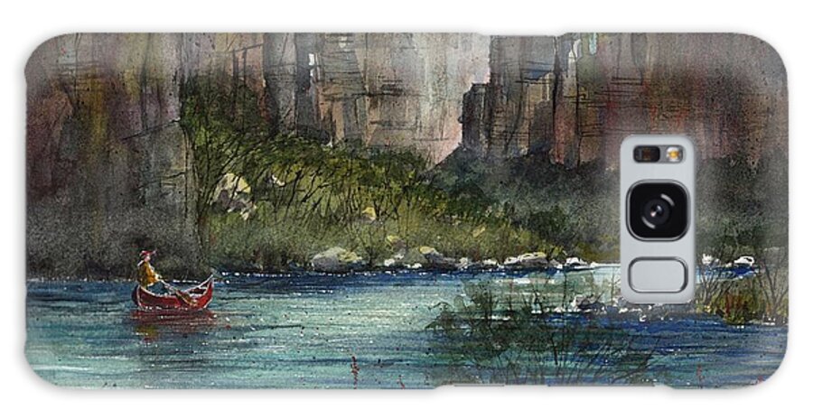 Reagan Canyon Galaxy Case featuring the painting Paddling Reagan Canyon by Tim Oliver