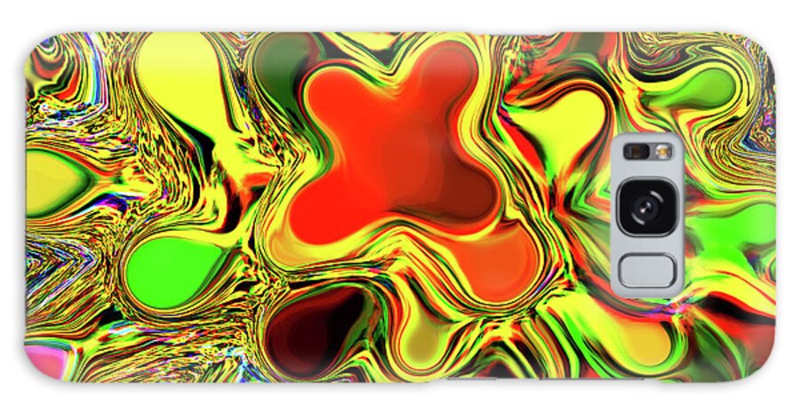 Orange Galaxy Case featuring the photograph Paint Ball Color Explosion by Andee Design