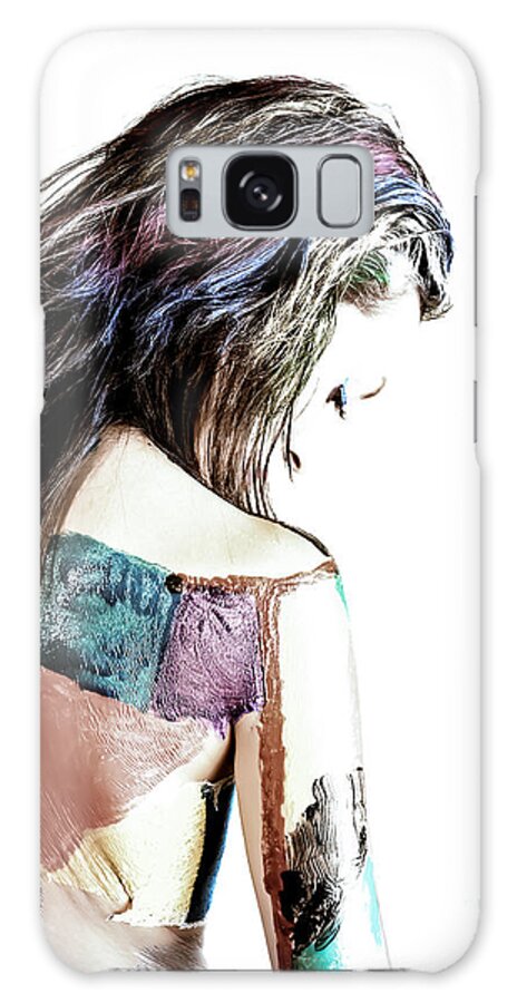 Woman Galaxy Case featuring the photograph Painted woman by Scott Sawyer