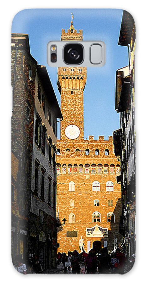 Italy Galaxy Case featuring the photograph Palazzo Vecchio in Florence Italy by Irina Sztukowski