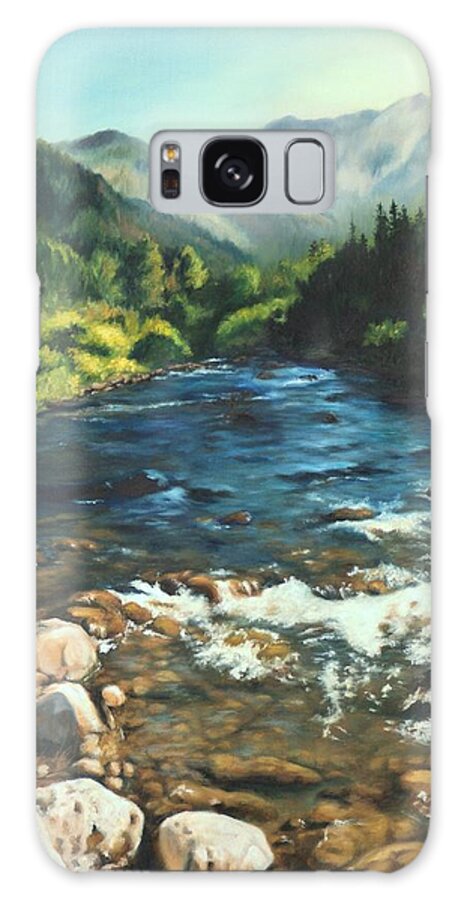 Palisades Creek Galaxy Case featuring the painting Palisades Creek by Lori Brackett