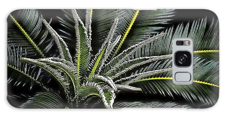 Palm Galaxy Case featuring the photograph Palm Fronds 412 by Walt Foegelle