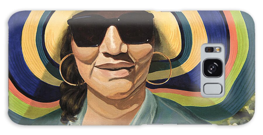 Portrait Galaxy Case featuring the painting Palm Springs Weekend by Kathleen Irvine