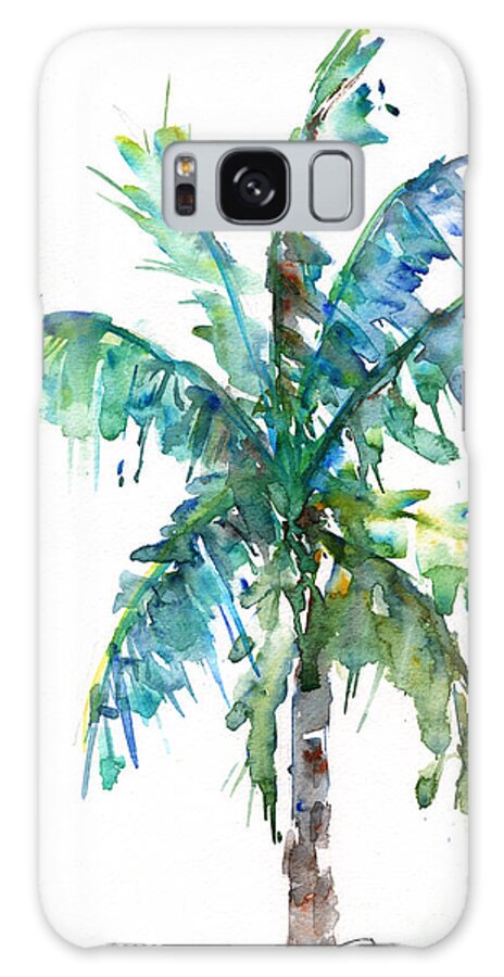 Palm Tree Galaxy Case featuring the painting Palm Tree 2015 by Claudia Hafner