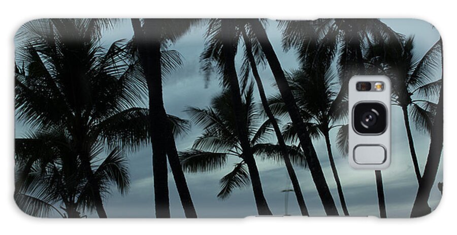 Kauai Galaxy Case featuring the photograph Palms at Dusk by Suzanne Luft
