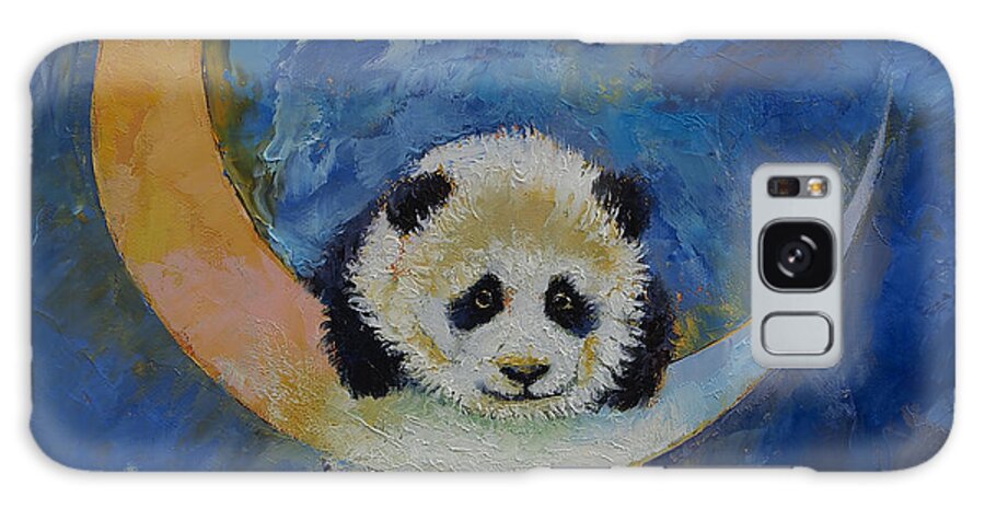 Panda Galaxy Case featuring the painting Panda Stars by Michael Creese