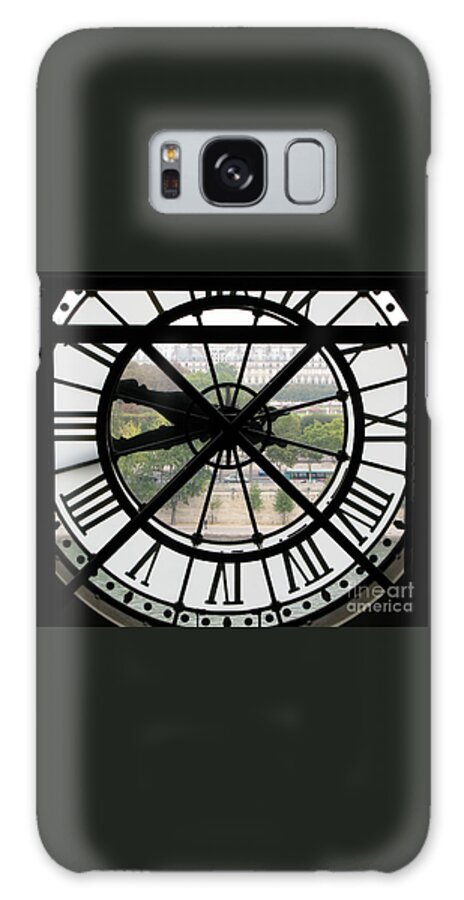 Clock Galaxy Case featuring the photograph Paris Time by Ann Horn