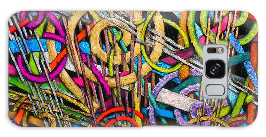 Abstract Galaxy Case featuring the painting Particle Track Thirty-Seven by Scott Wallin