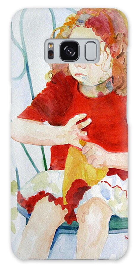 Party Girl Galaxy Case featuring the painting Party Girl by Sandy McIntire