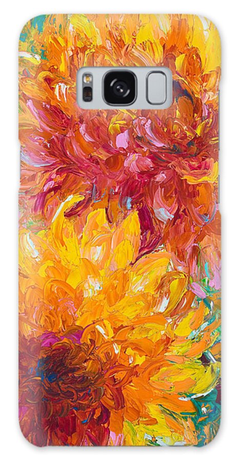 Dahlia Galaxy Case featuring the painting Passion by Talya Johnson