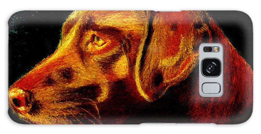 Labrador Galaxy Case featuring the pastel Pastel of Fisherman's Buddy by Antonia Citrino