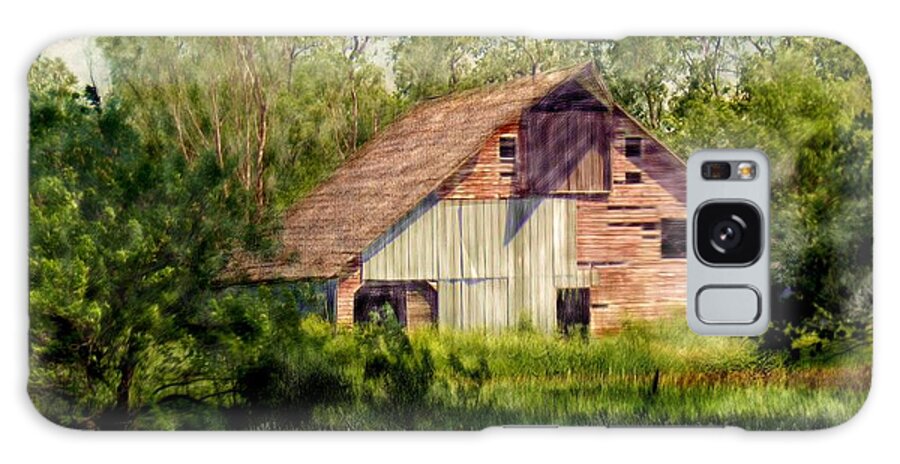 Watercolor Galaxy Case featuring the digital art Patchwork Barn by Ric Darrell