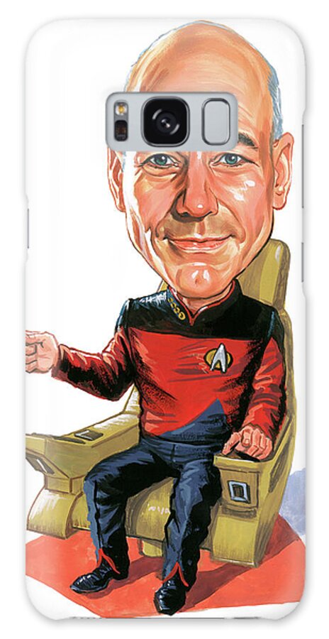 Jean-luc Picard Galaxy Case featuring the painting Patrick Stewart as Jean-Luc Picard by Art 