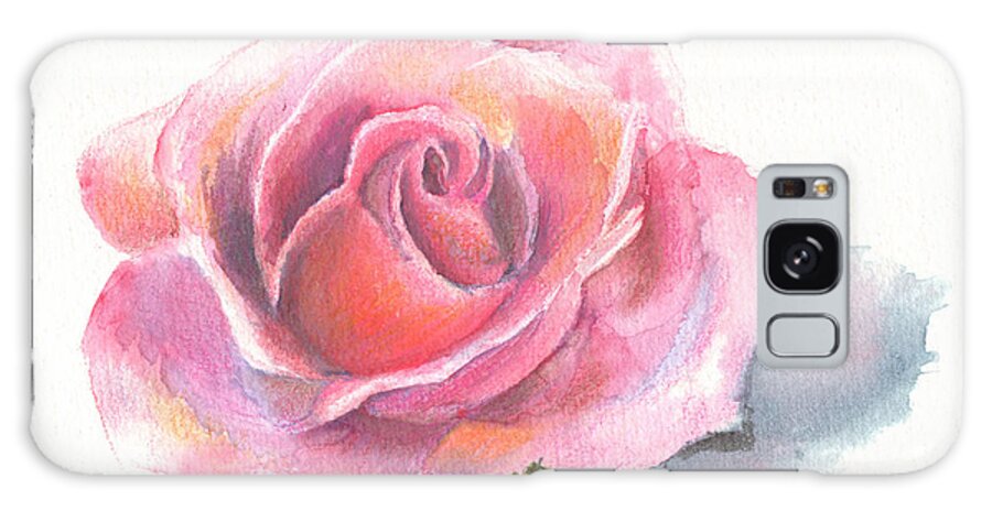 Floral Galaxy Case featuring the painting Pattie's Rose by Pris Hardy