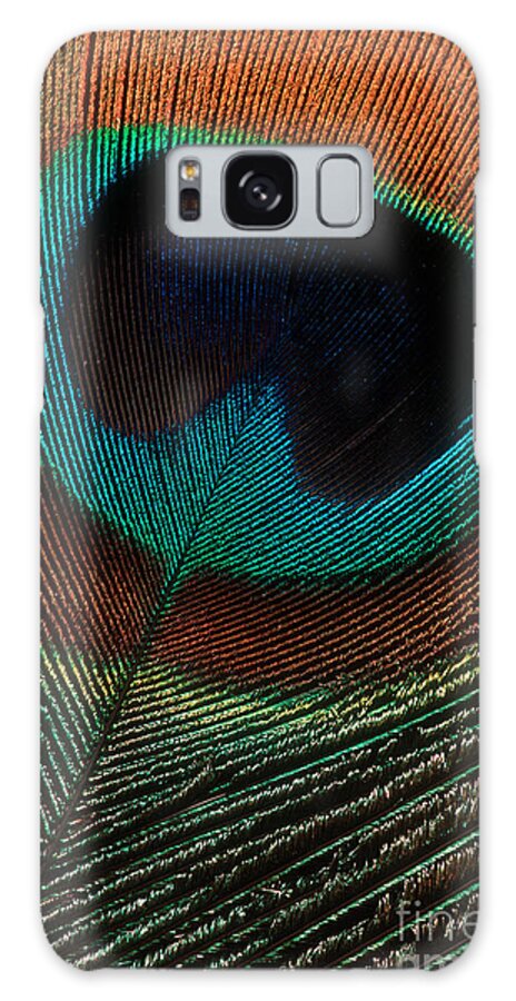 Peacock Galaxy Case featuring the photograph Peacock Feather by Jerry Fornarotto