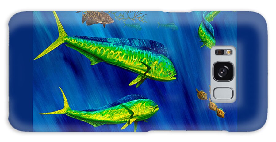Dolphin Galaxy Case featuring the painting Peanut Gallery by Steve Ozment