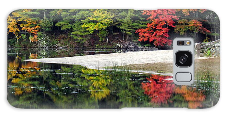 Pond Galaxy Case featuring the photograph Peck Pond Autumn Reflections IX by Lili Feinstein