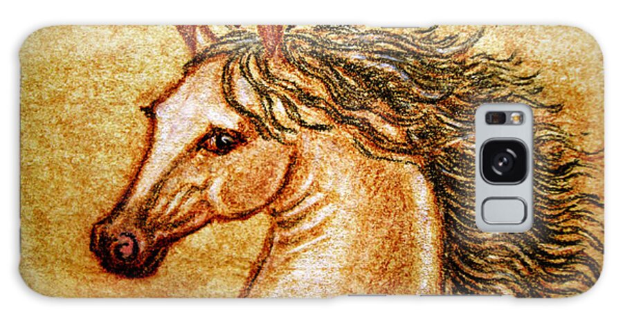 Horse Galaxy Case featuring the mixed media Pegasus Friend 2 by Ananda Vdovic