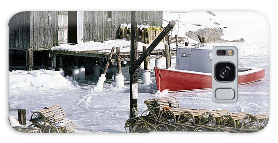Peggy's Cove Galaxy Case featuring the photograph Peggy's Cove Nova Scotia Canada in winter by Gary Corbett
