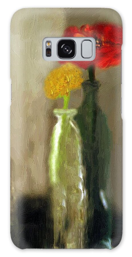 Bottles Galaxy S8 Case featuring the painting Peggy's Flowers by RC DeWinter